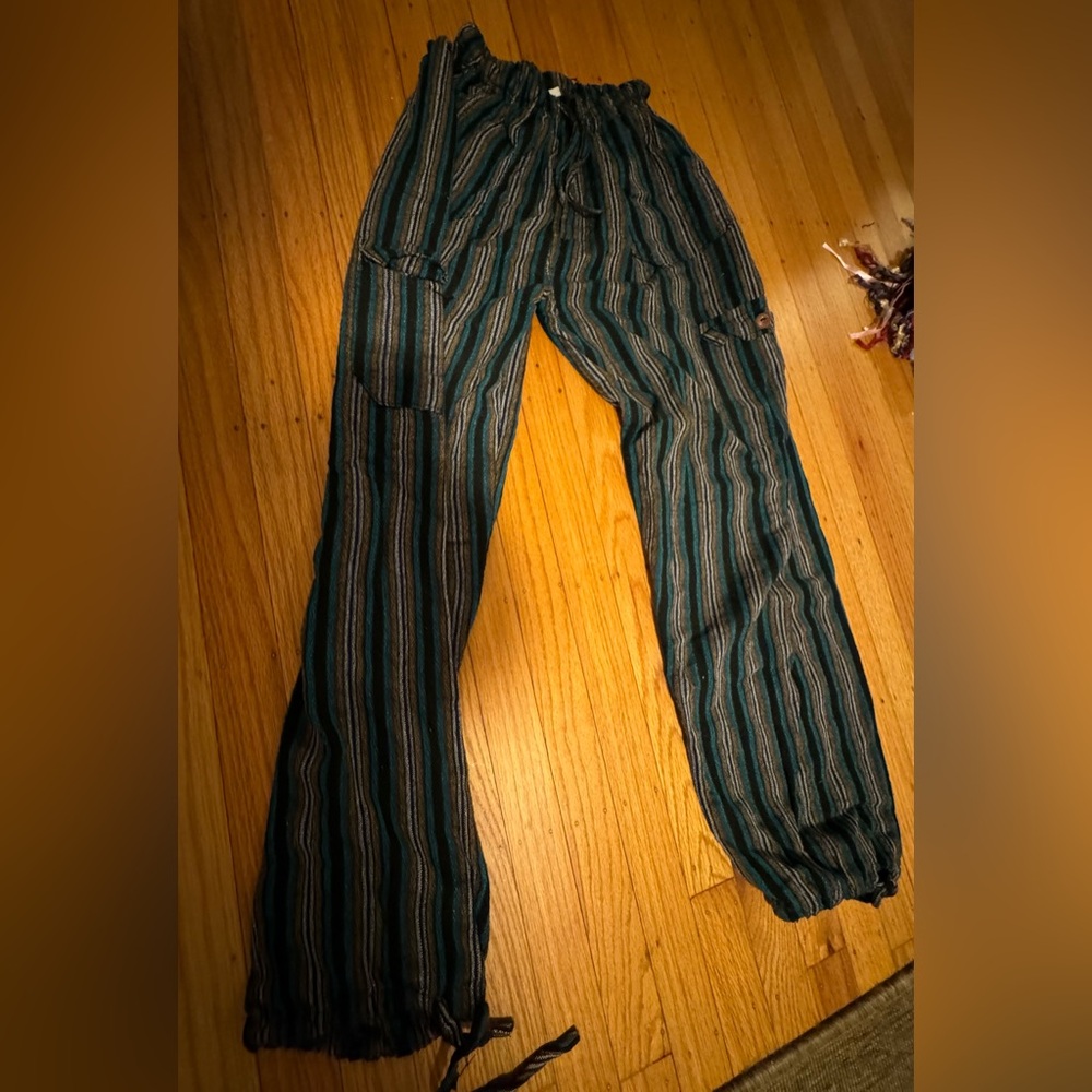 Striped hippy South American Pants size small